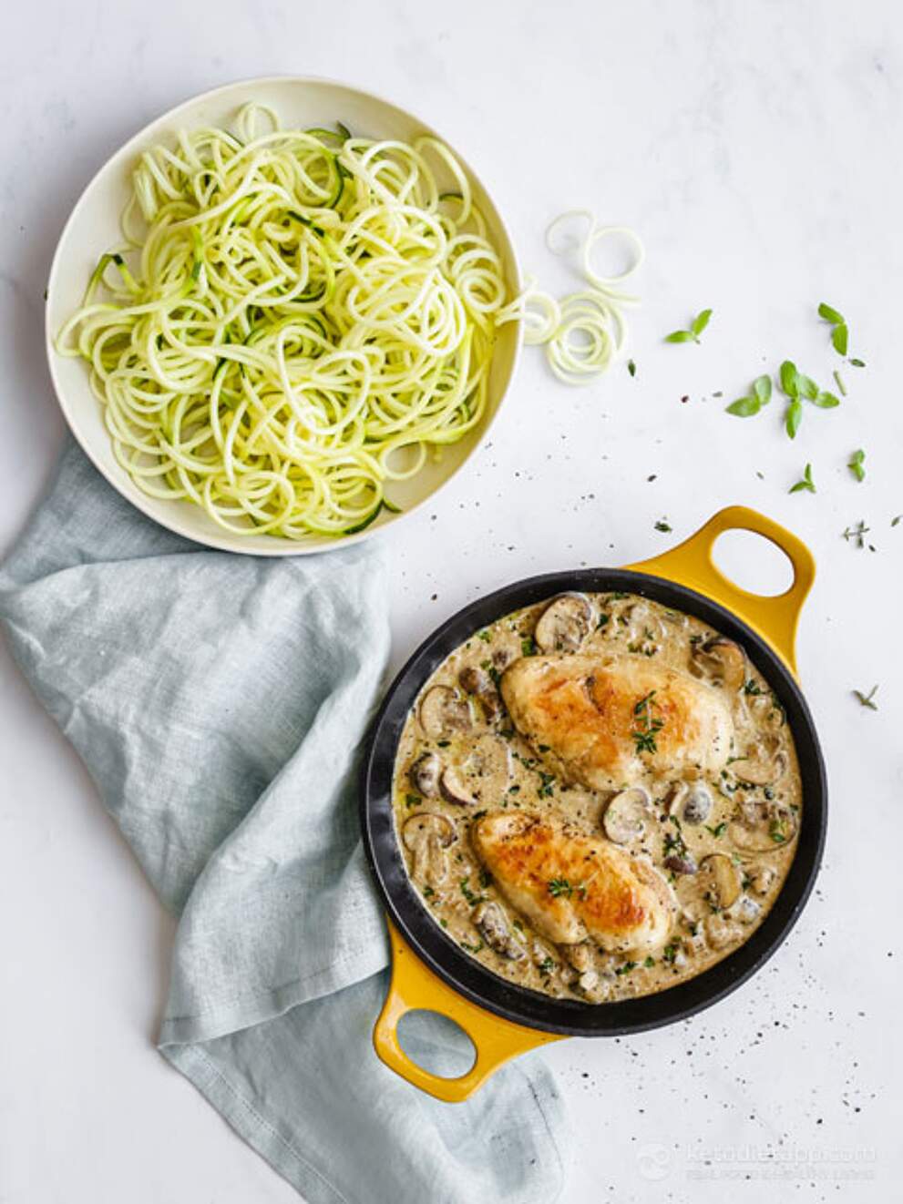 Keto Creamy Mushroom Chicken Skillet | KetoDiet Blog