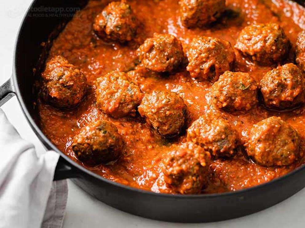 Easy LowCarb Marinara Meatballs KetoDiet Blog