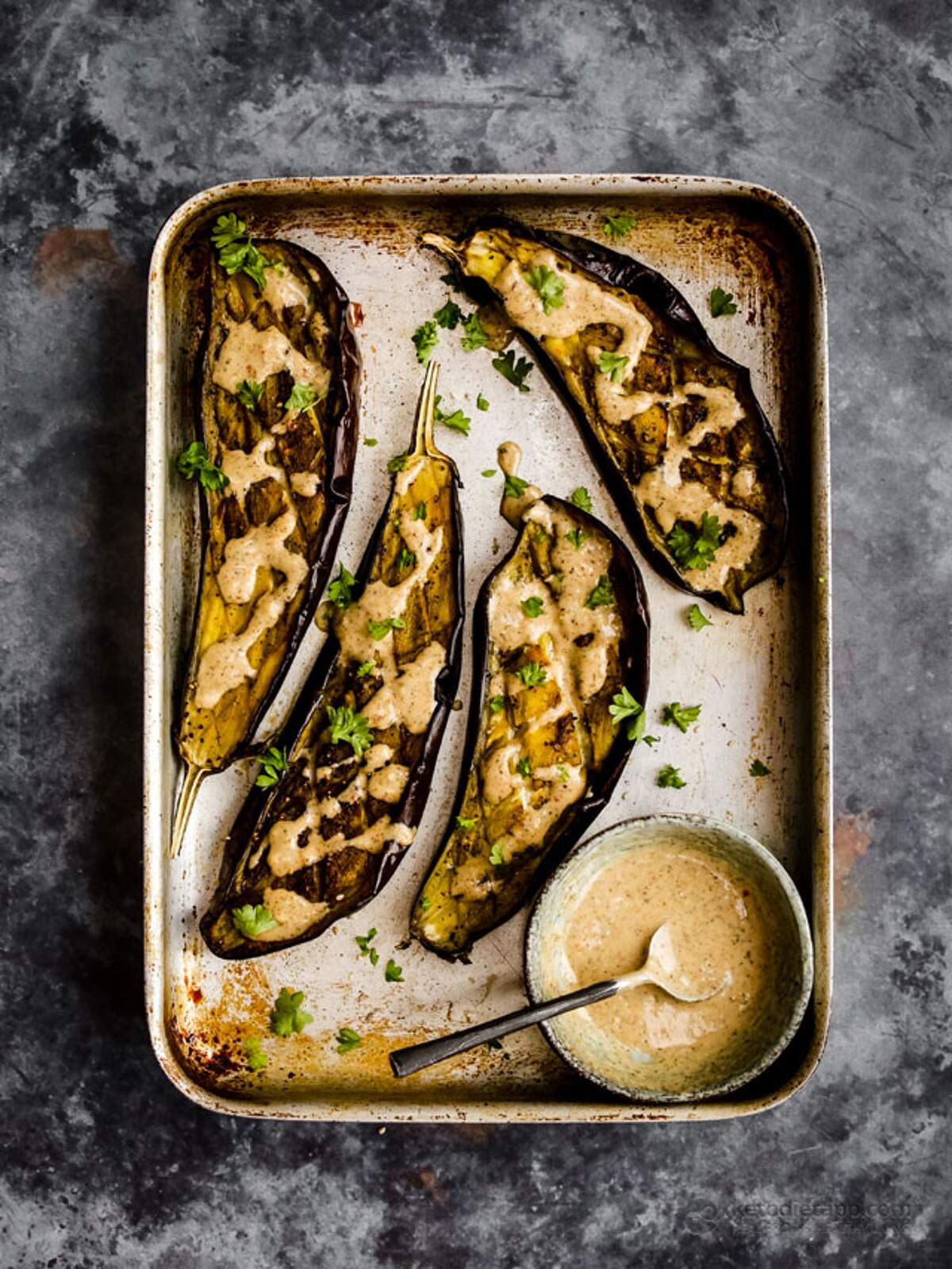 LowCarb Grilled Harissa Eggplant KetoDiet Blog