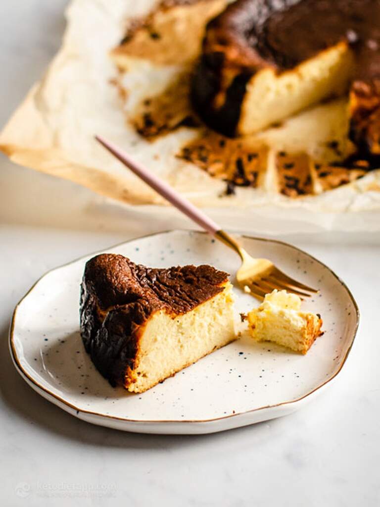 Keto Basque Burnt Cheesecake KetoDiet Blog