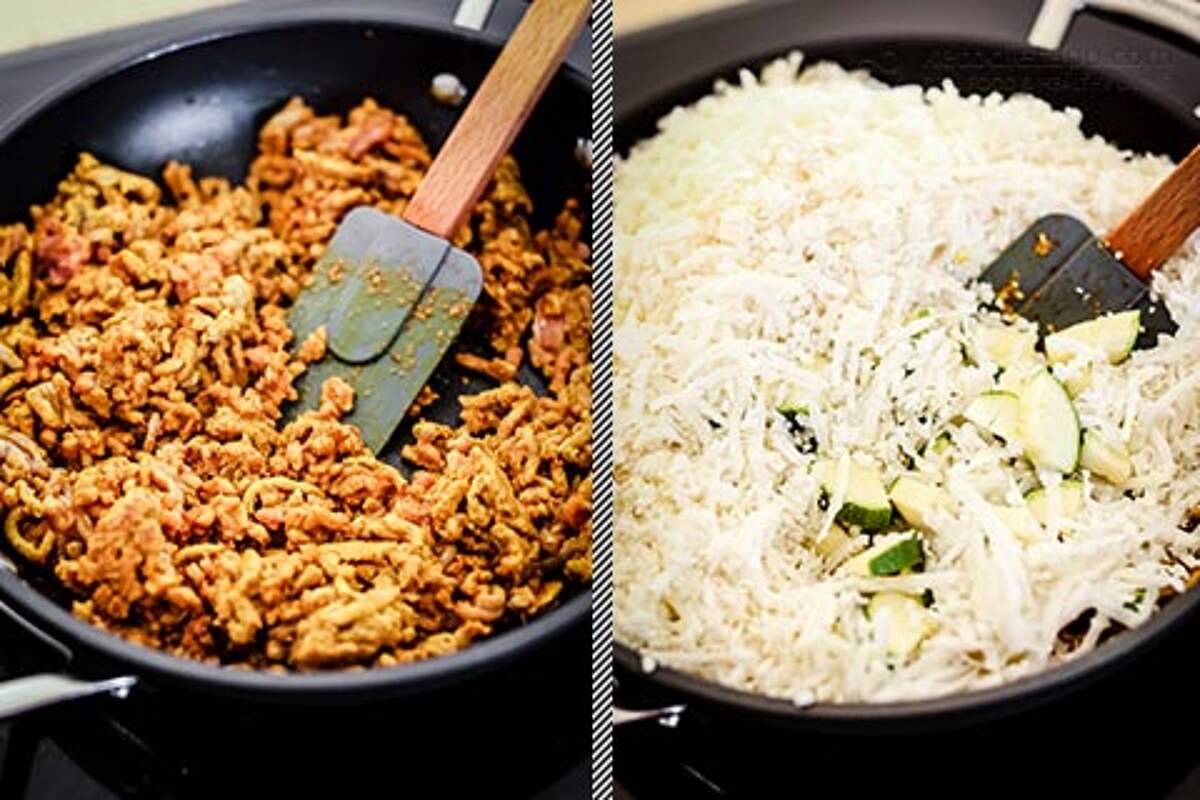 Low-Carb Golden Chicken with Cauliflower Rice | KetoDiet Blog