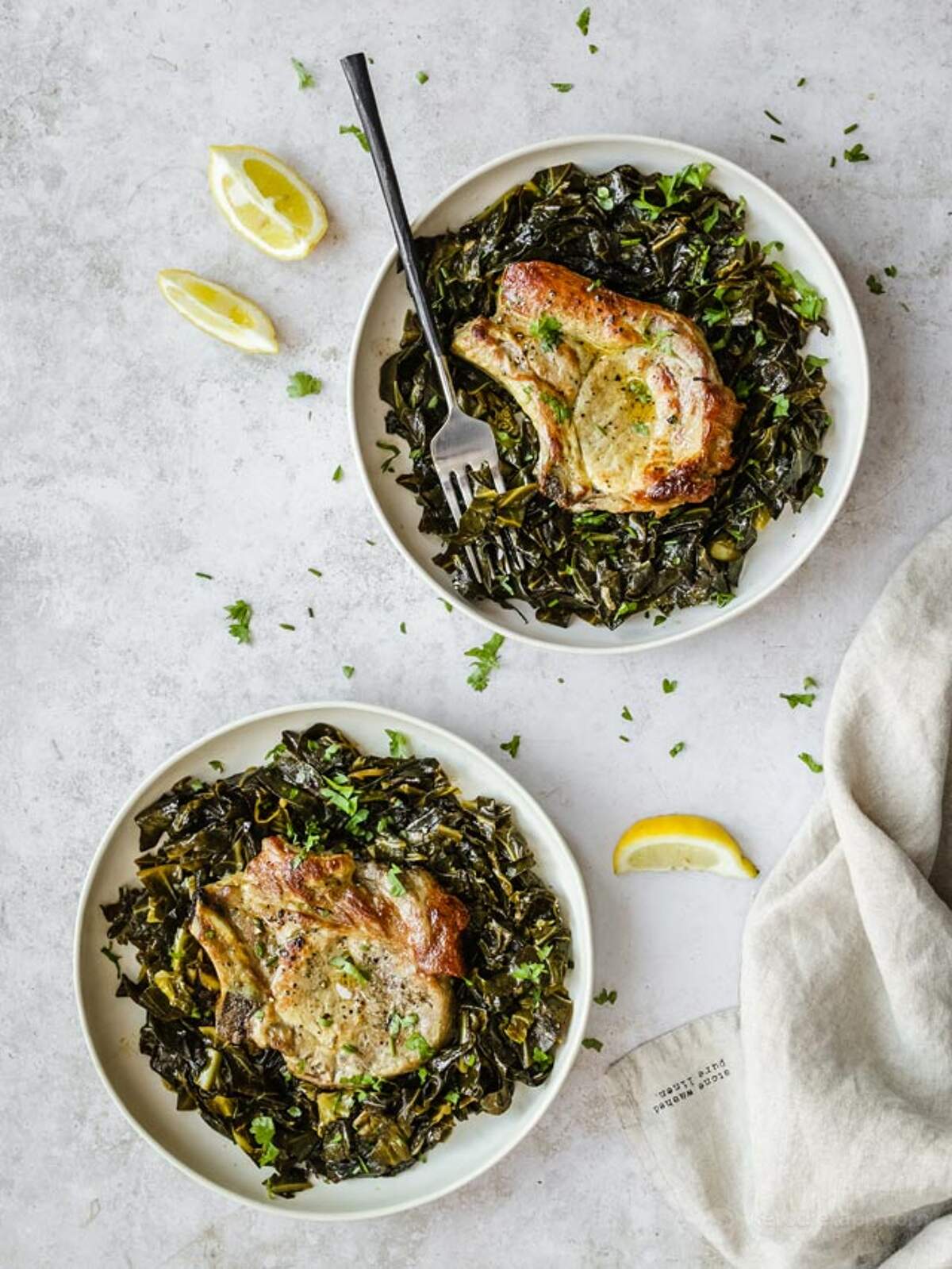 Easy Pork Chops with Cabbage Noodles KetoDiet Blog