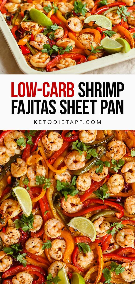 Keto Sheet Pan Shrimp Fajitas KetoDiet Blog