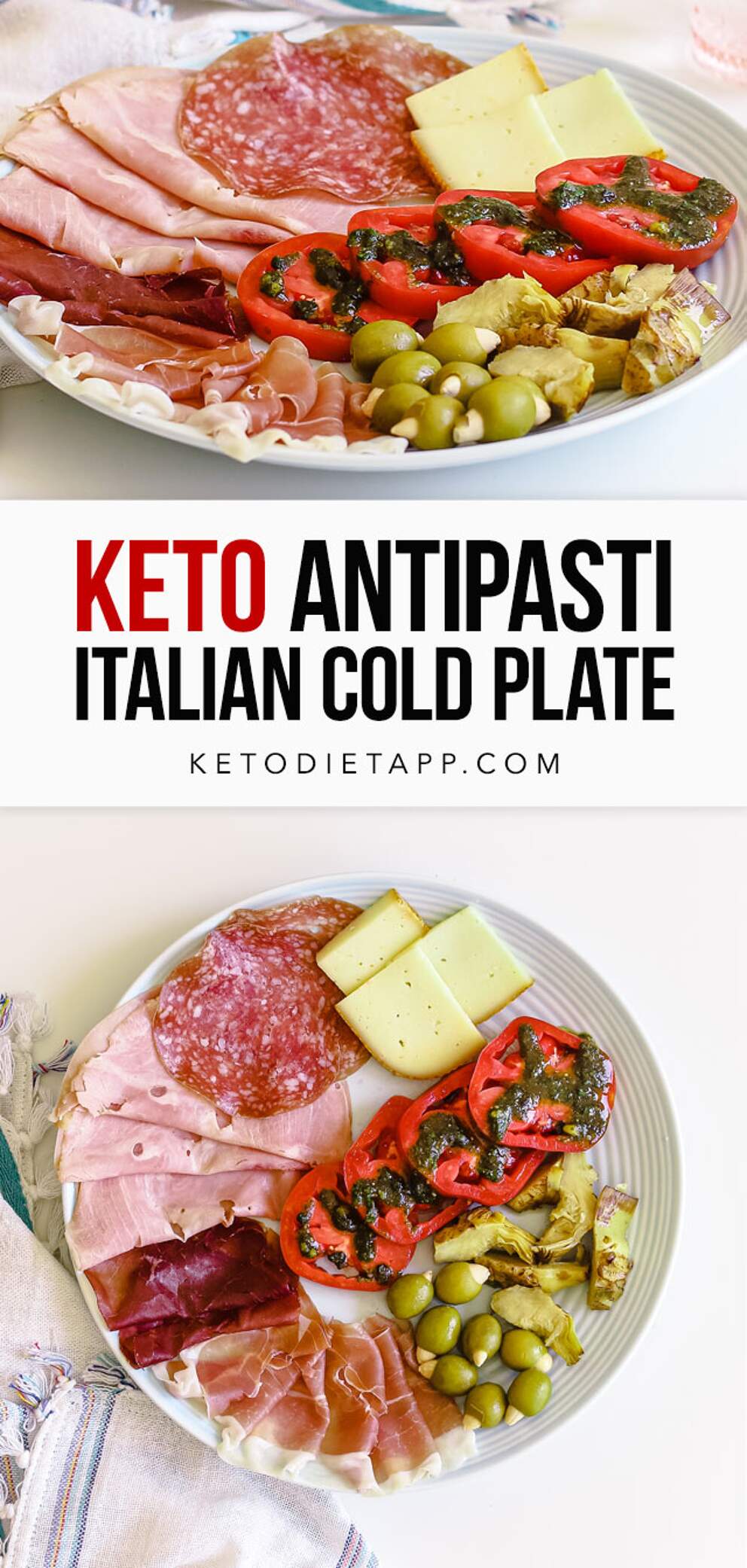 Keto Italian Antipasti Cold Plate KetoDiet Blog