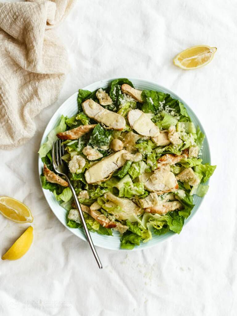 Caesar Salad with ZeroCarb Croutons KetoDiet Blog