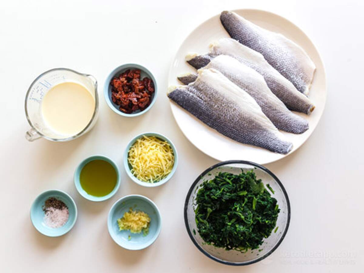 Keto Tuscan Sea Bass with Creamy Spinach KetoDiet Blog
