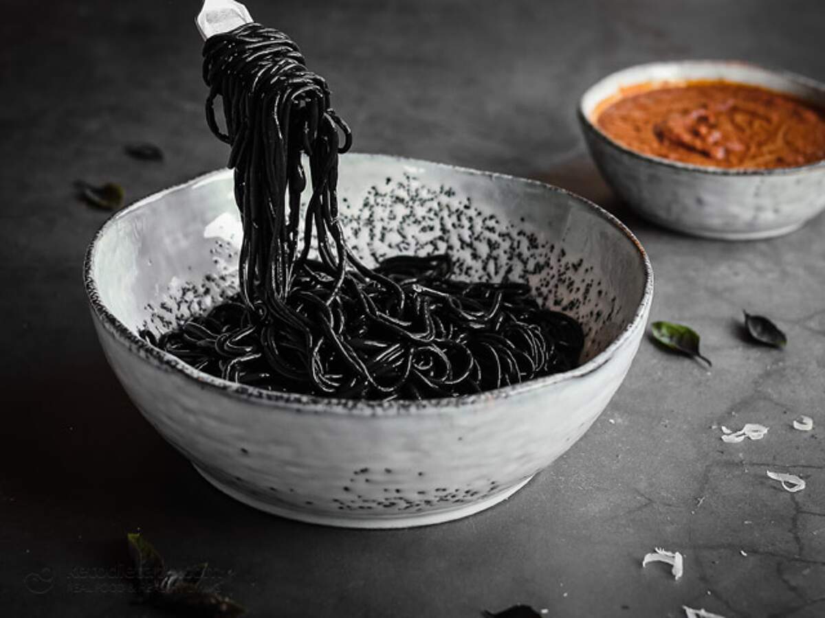 Keto Black Spaghetti Pasta Noodles KetoDiet Blog