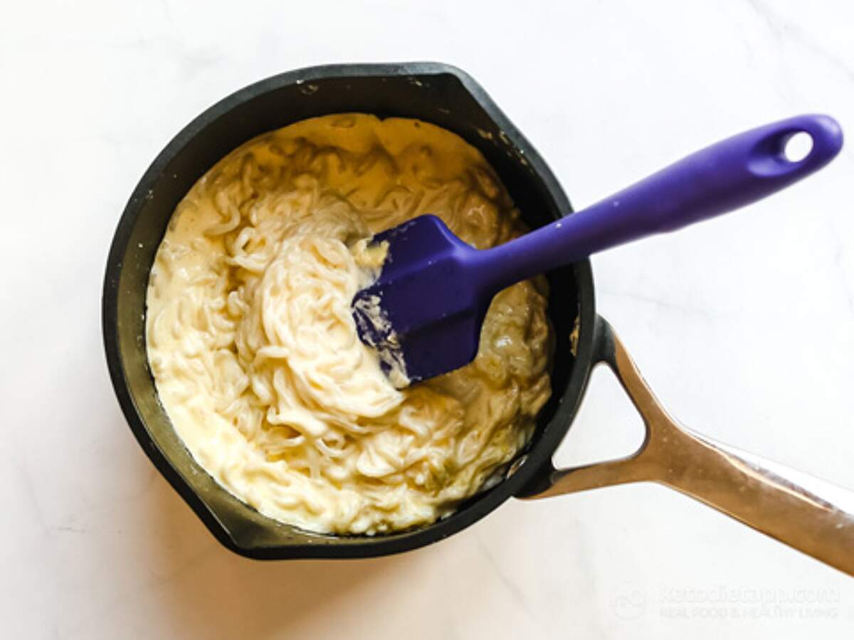 Keto Shirataki Noodles with Creamy Cheese Sauce KetoDiet Blog
