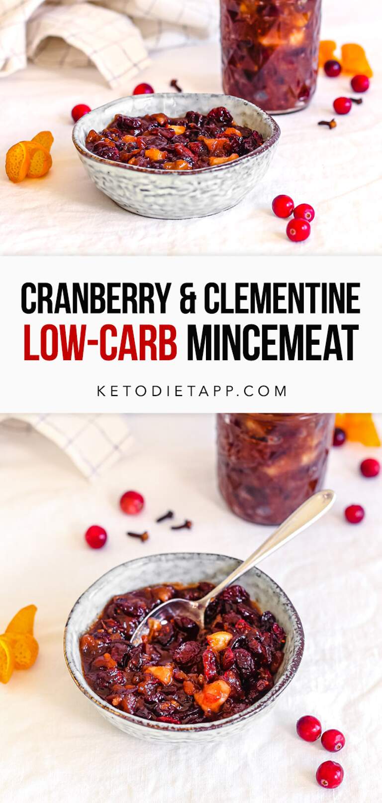 LowCarb Cranberry and Clementine Mincemeat KetoDiet Blog