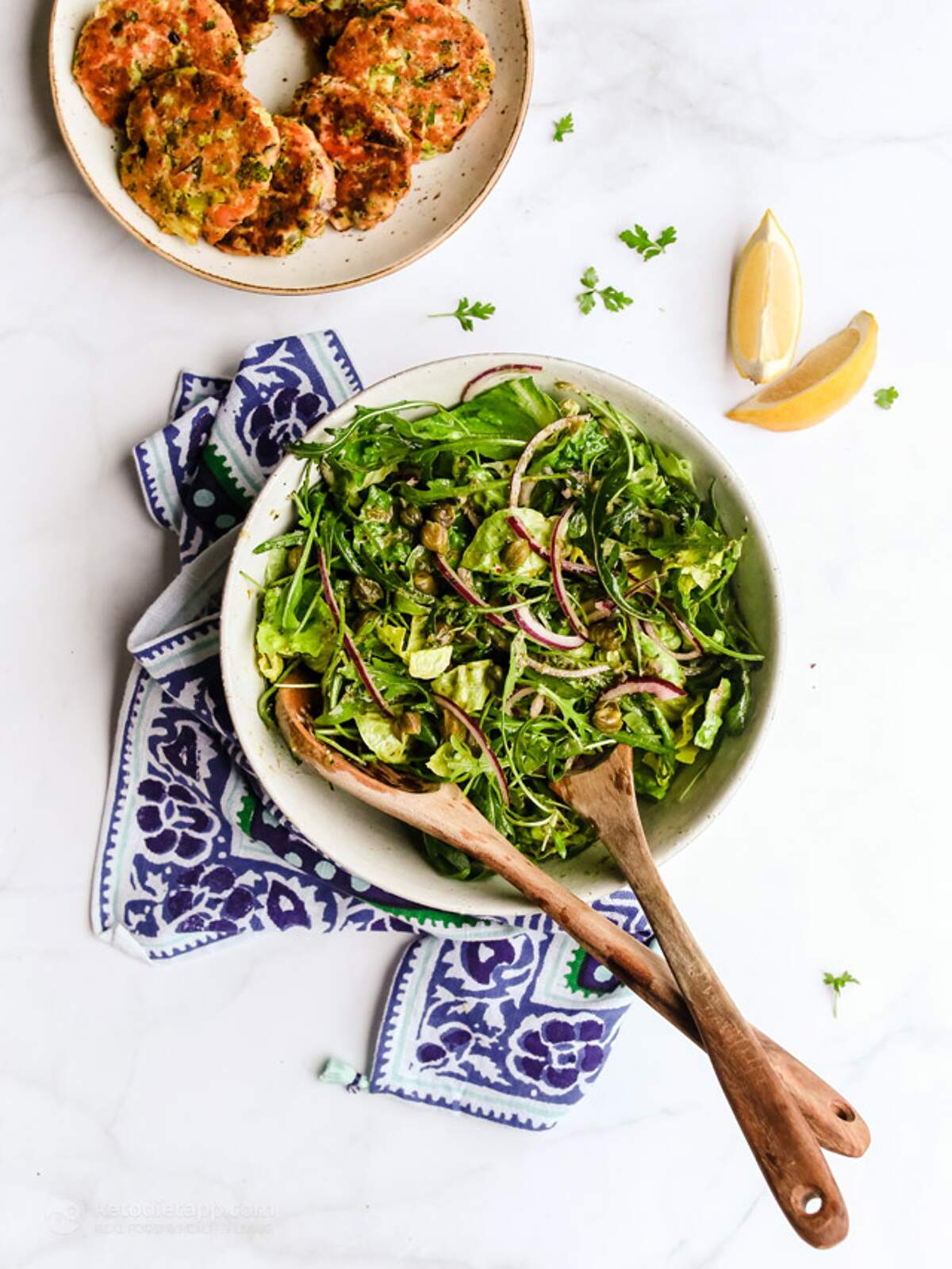 Arugula Salad with Anchovy Caper Dressing KetoDiet Blog