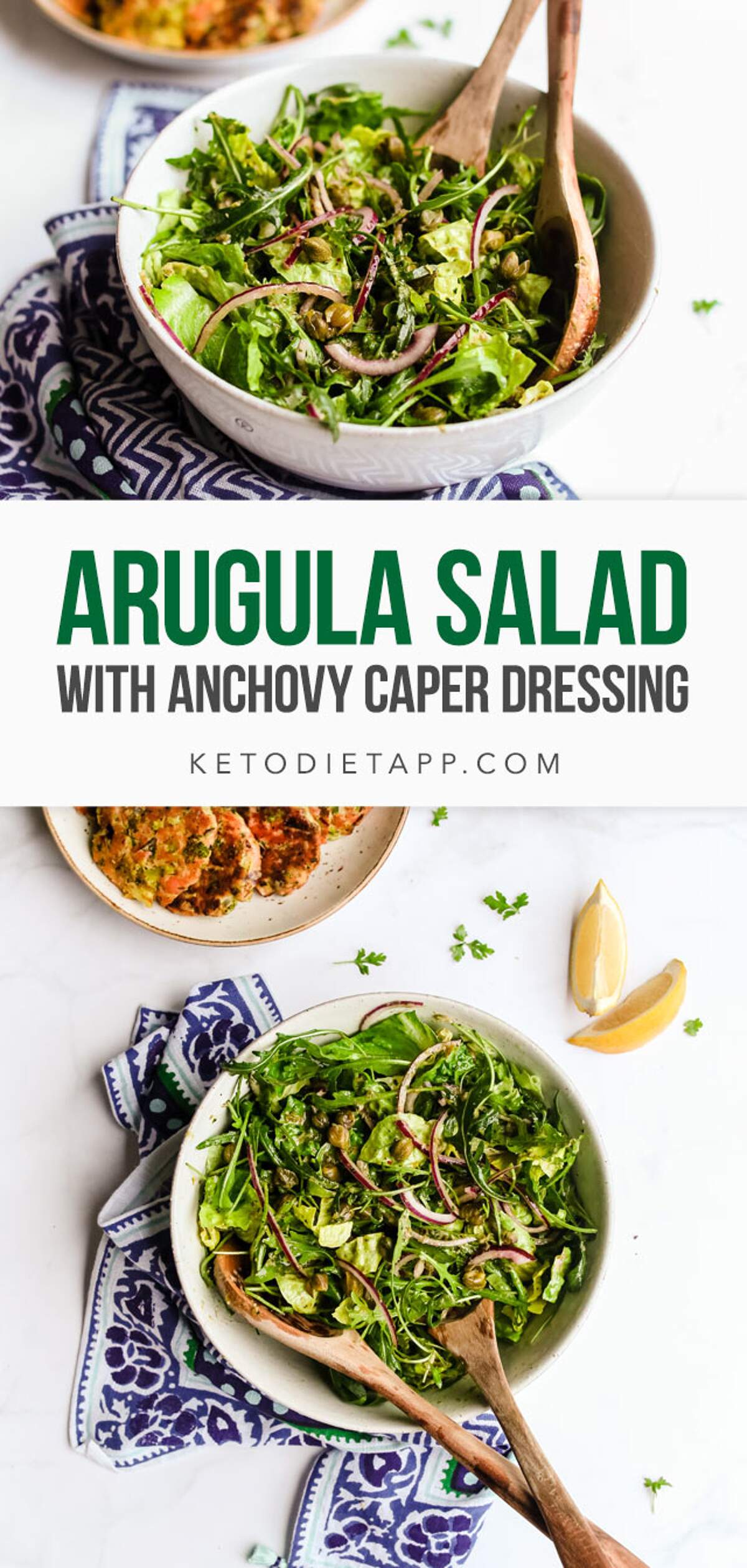 Arugula Salad with Anchovy Caper Dressing KetoDiet Blog