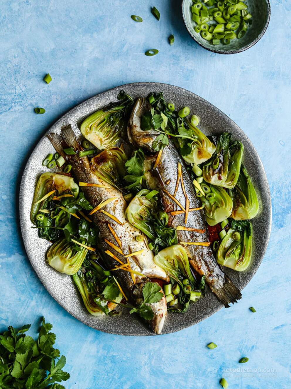 Cantonese Sea Bass with Bok Choy KetoDiet Blog