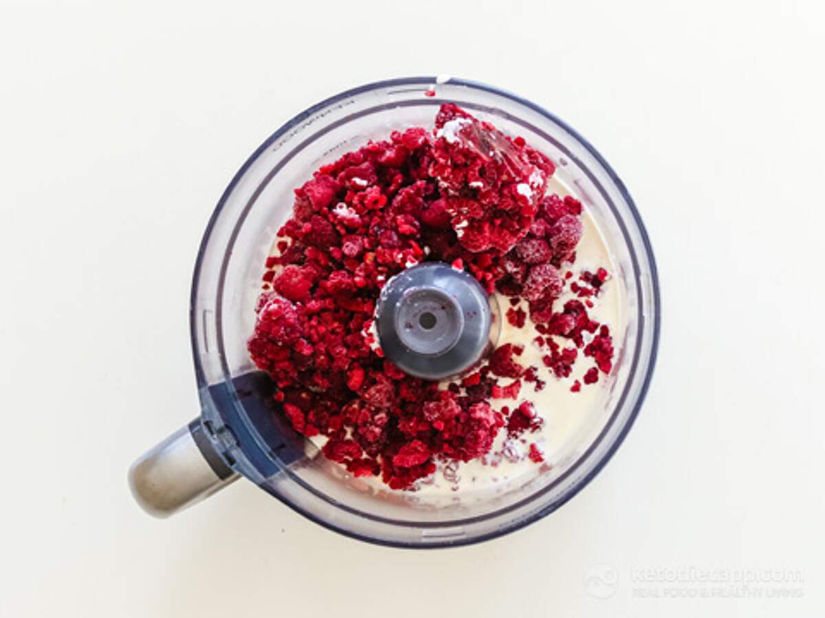 Raspberry Protein Blender Ice Cream KetoDiet Blog