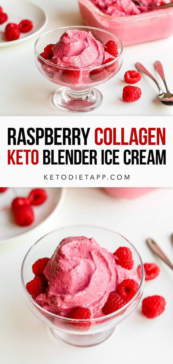 Raspberry Protein Blender Ice Cream KetoDiet Blog