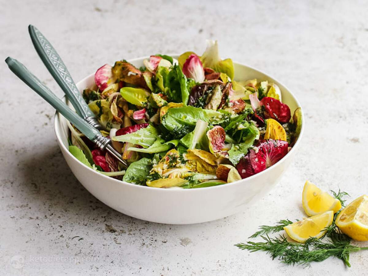 Crunchy Lemon & Herb Lettuce Salad KetoDiet Blog