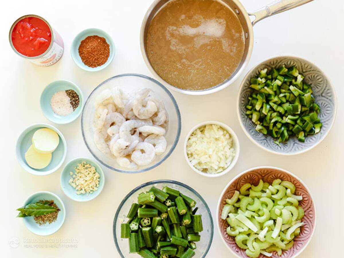 Shrimp & Okra Gumbo With Cauliflower Rice KetoDiet Blog