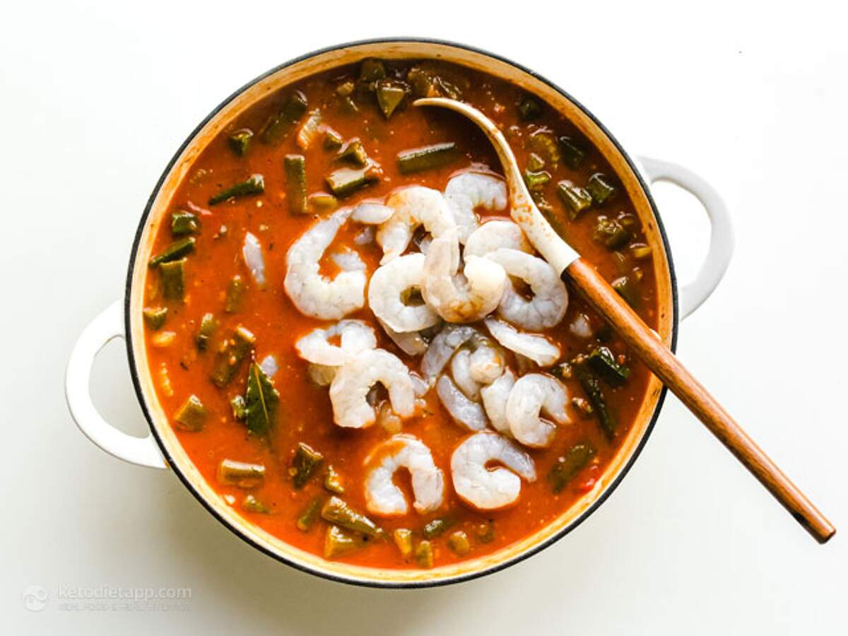 Shrimp & Okra Gumbo With Cauliflower Rice KetoDiet Blog