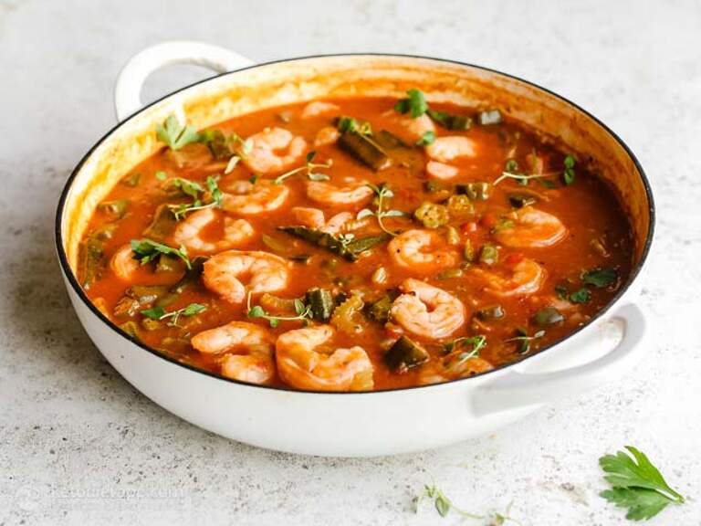 Shrimp & Okra Gumbo With Cauliflower Rice KetoDiet Blog