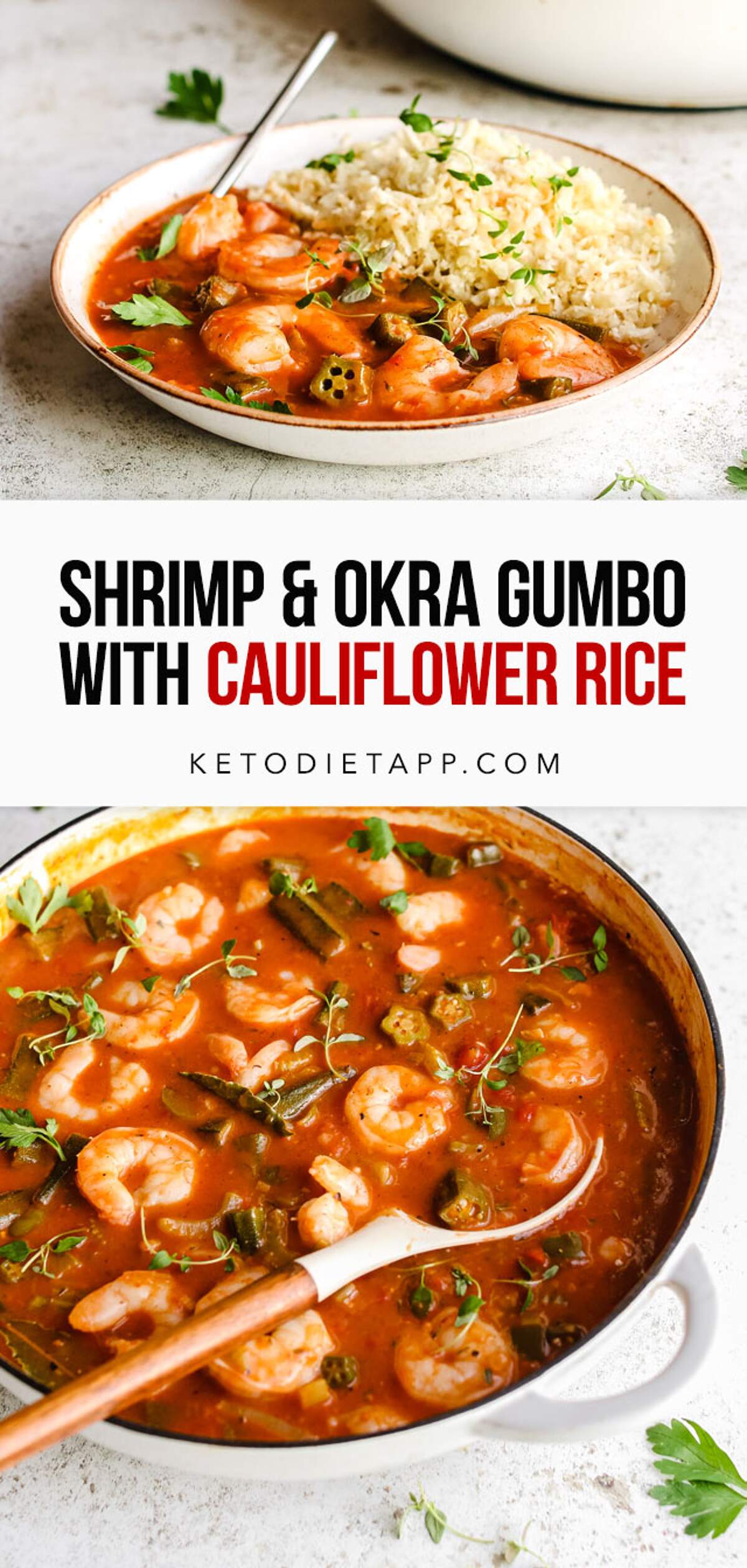 Shrimp & Okra Gumbo With Cauliflower Rice KetoDiet Blog