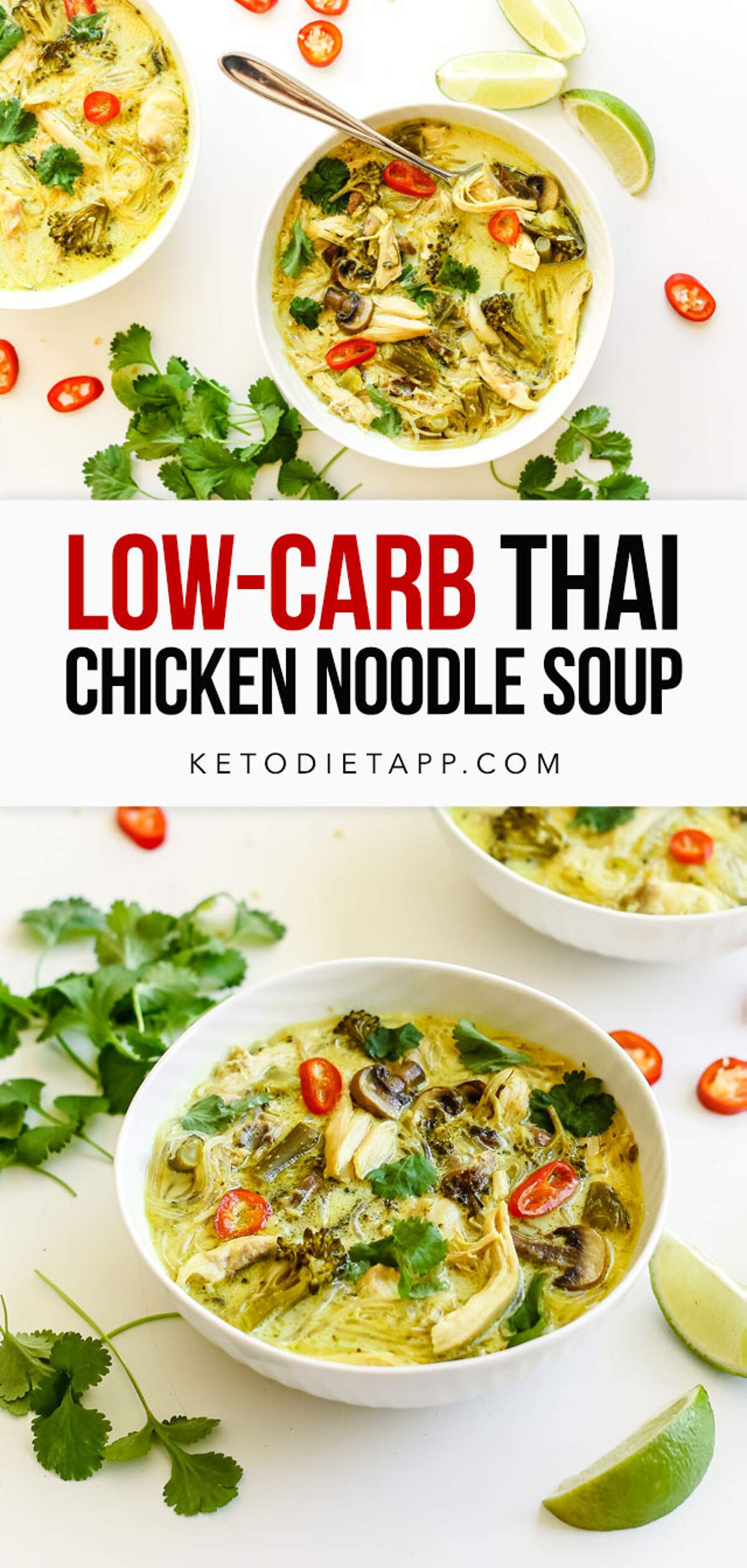 Low-Carb Thai Chicken Noodle Soup | KetoDiet Blog