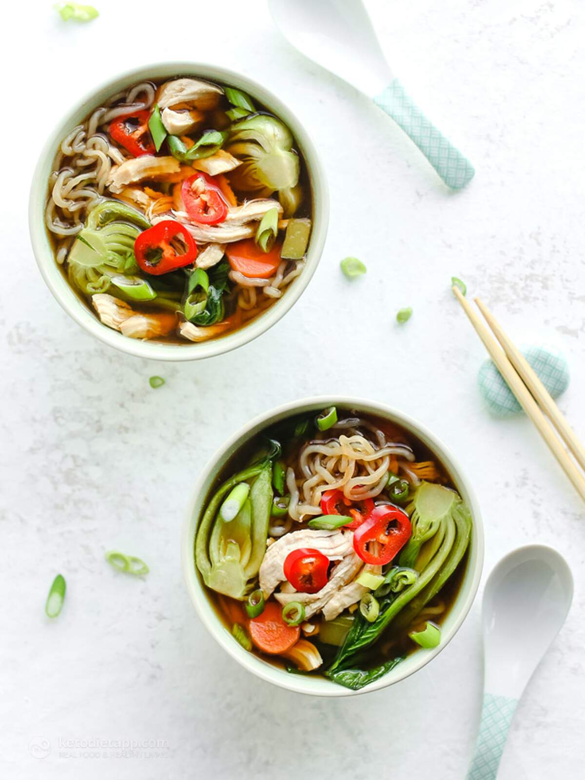 Low-Carb Chinese Chicken Noodle Soup | KetoDiet Blog