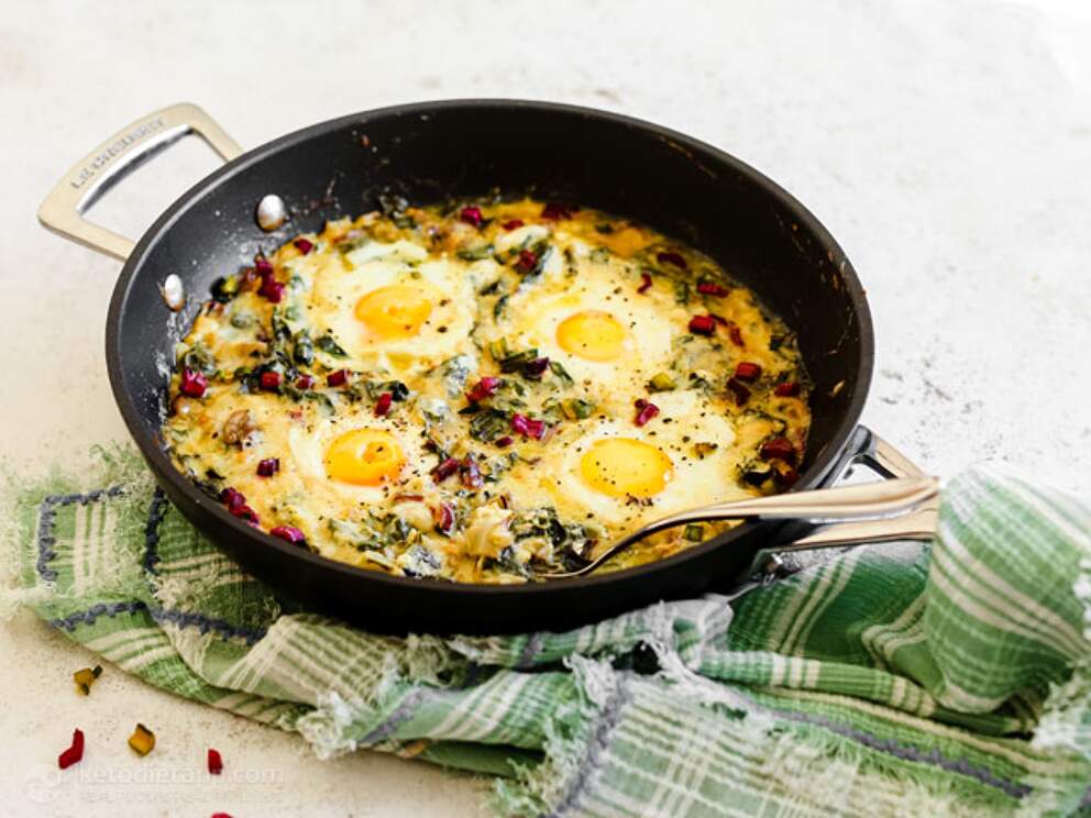 Creamy Eggs with Gruyere Cheese KetoDiet Blog