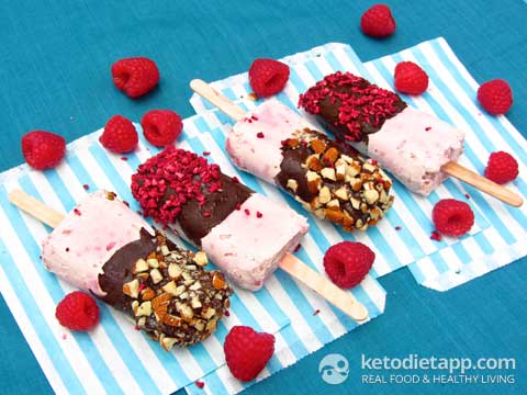 Raspberry Mascarpone Popsicles Low-Carb Raspberry Mascarpone Popsicles