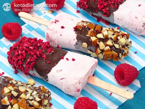 Raspberry Mascarpone Popsicles Low-Carb Raspberry Mascarpone Popsicles