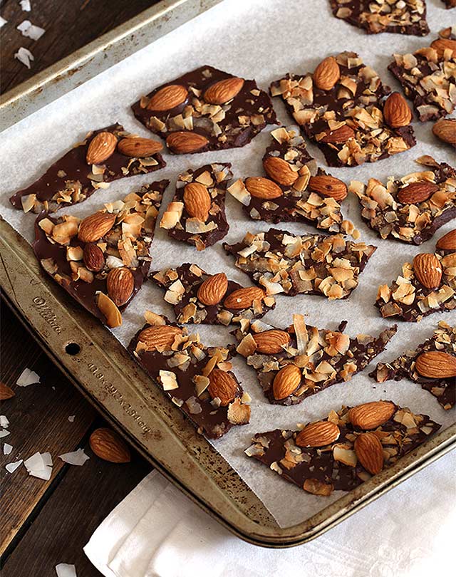 Keto Salted Almond & Coconut Bark