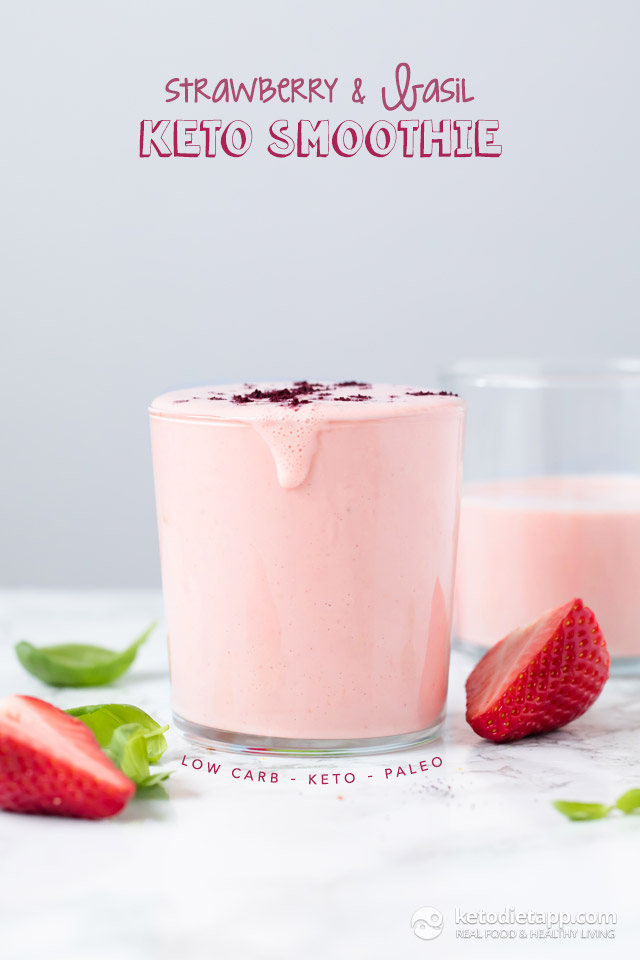 Low-Carb Strawberry Basil Smoothie