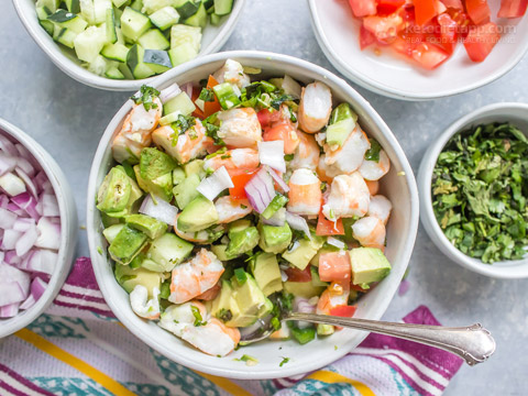 Keto Avocado Shrimp Ceviche Salad