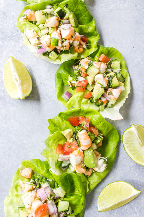 Keto Avocado Shrimp Ceviche Salad