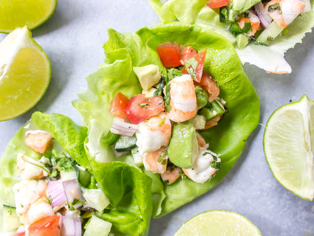 Keto Avocado Shrimp Ceviche Salad