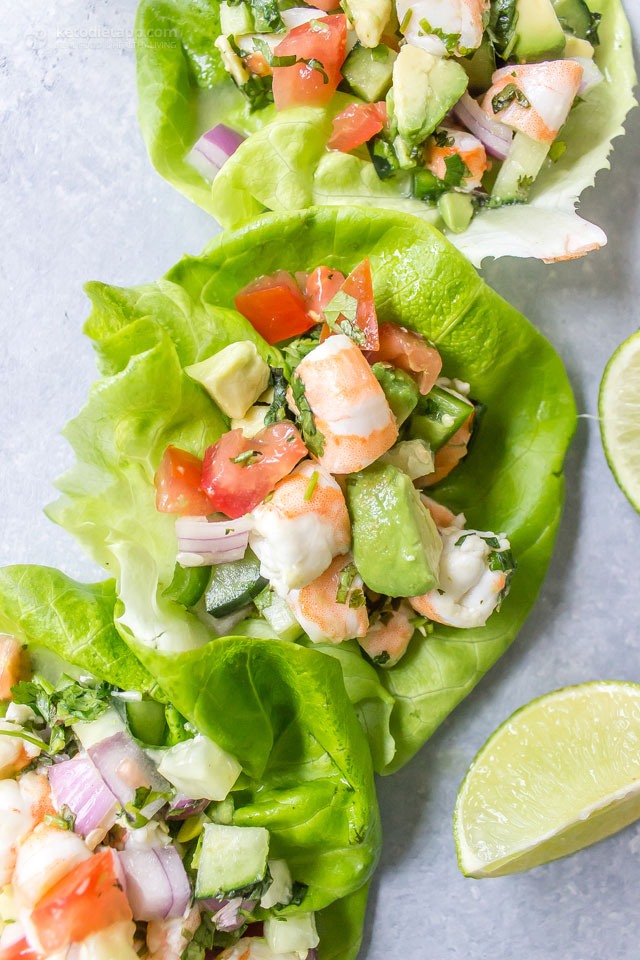 Keto Avocado Shrimp Ceviche Salad