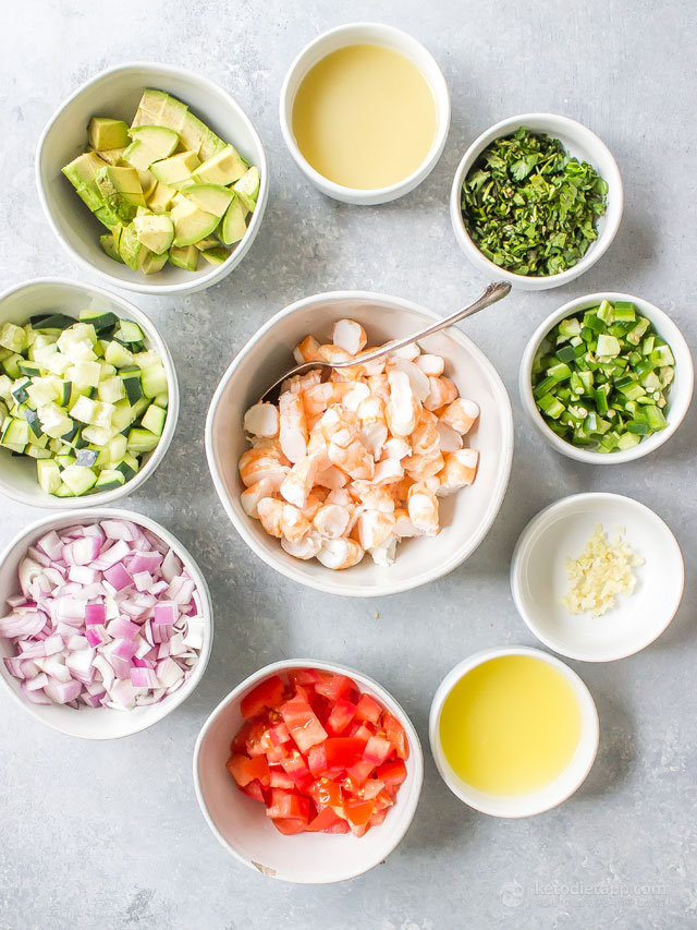 Keto Avocado Shrimp Ceviche Salad