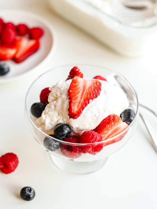 No Churn Keto Frozen Coconut Yogurt