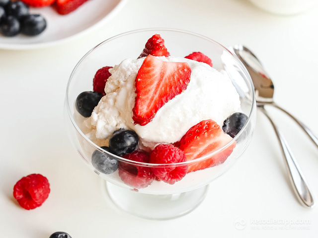 No Churn Keto Frozen Coconut Yogurt