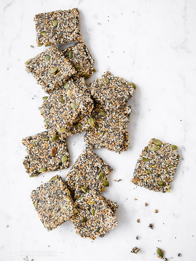 Crispy Multiseed Keto Crackers