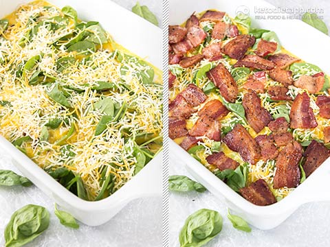 Keto Breakfast Casserole with Bacon & Eggs (low-carb, gluten-free) Keto Breakfast Casserole with Bacon & Eggs
