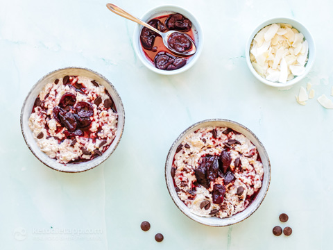 Low-Carb Chocolate & Cherry Porridge