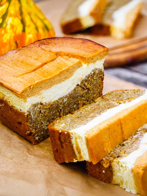Low-Carb Pumpkin & Orange Cheesecake Bread