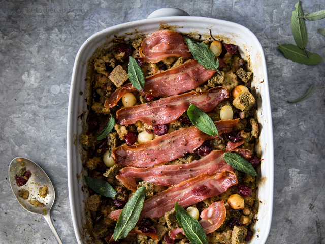 Low-Carb Pork, Sage & Bacon Stuffing