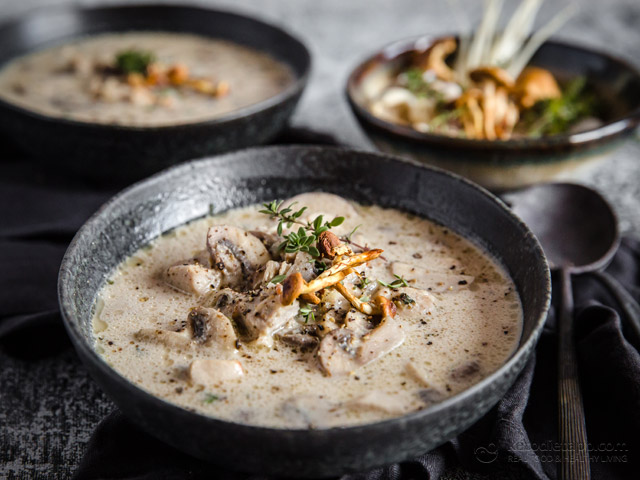 Keto Chicken & Mushroom Soup