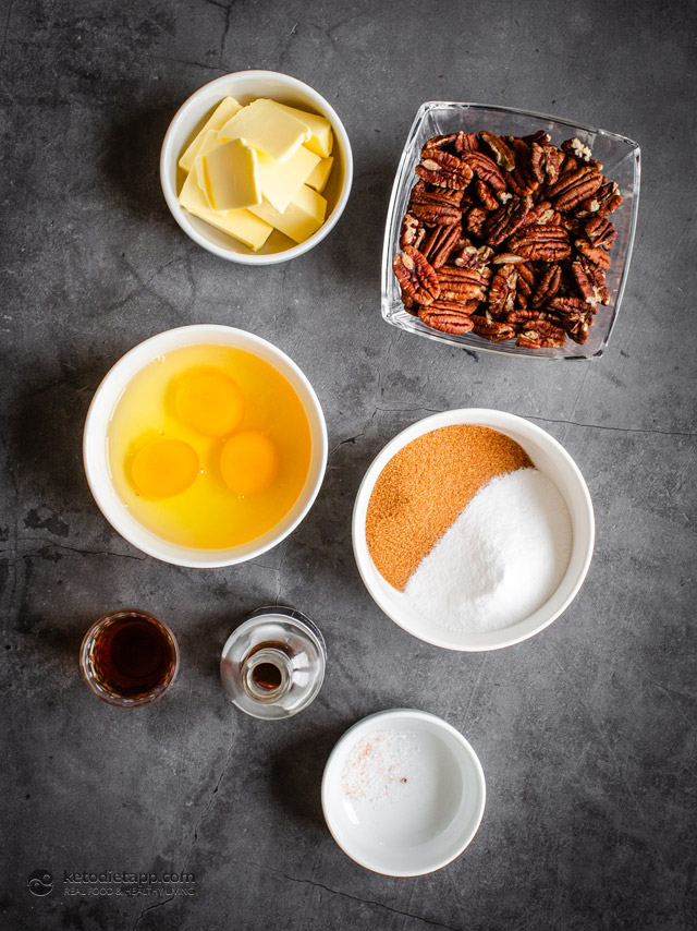 Low-Carb Rum Pecan Pie