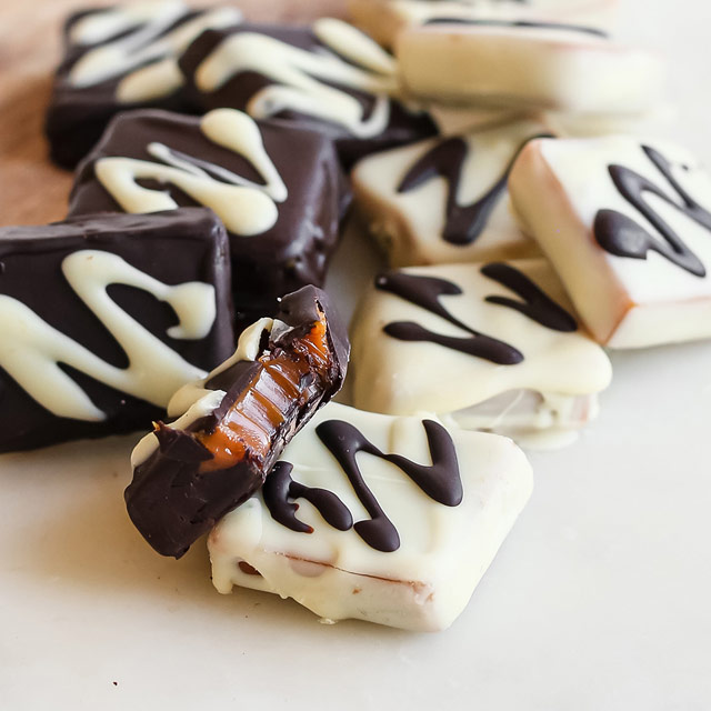 Keto Chocolate Covered Caramels