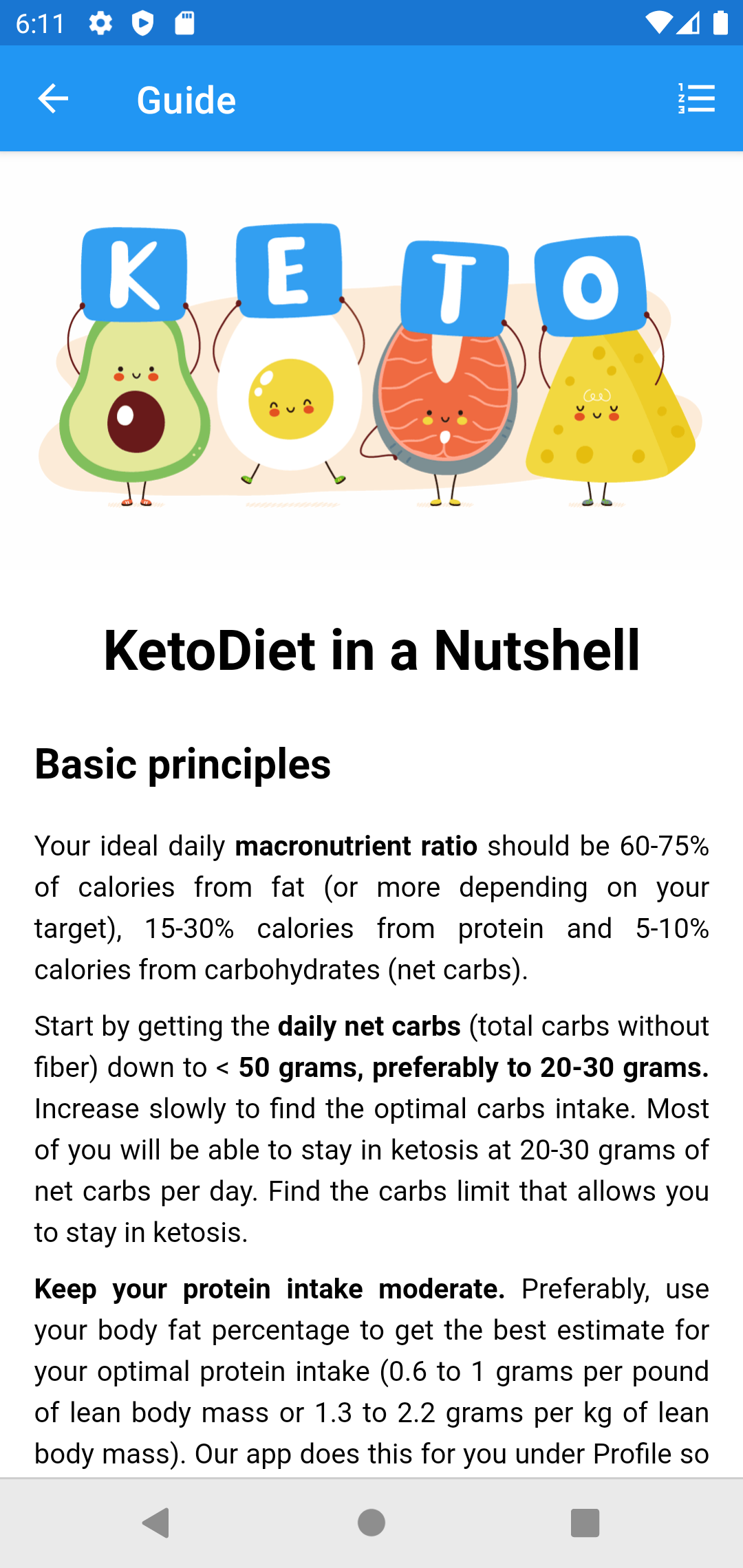App Guide Android | Keto Diet App