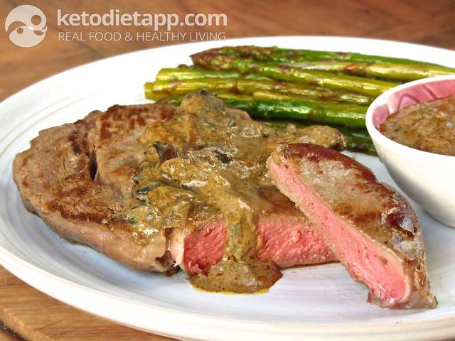 Keto meal Ribeye with wild mushroom sauce KetoDiet Nutrition Facts Keto meal Ribeye with wild mushroom sauce KetoDiet Nutrition Facts